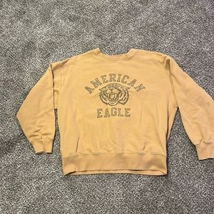 american eagle crewneck! mustard yellow color! comfy and great for any occasion.